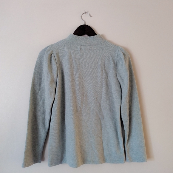 NWT Madewell Grey/Green Mock Neck Sweater - Picture 4 of 4